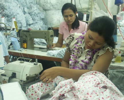 Garment worker advocate Prum Phallin at Solidarity Group Cooperative