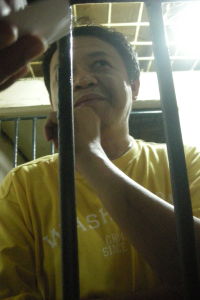 Remigio Saladero behind bars